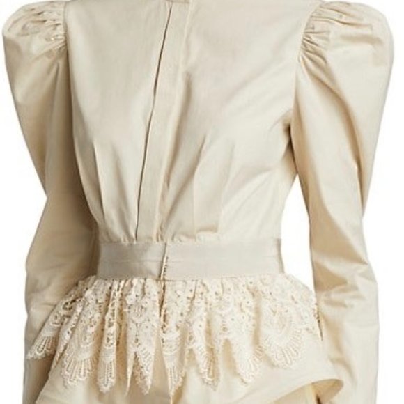 NWT - SILVIA TCHERASSI Carrie Puff Sleeve Peplum Top - M (fits small) - Picture 4 of 15